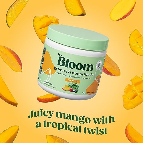 Bloom Nutrition Super Greens Powder Smoothie & Juice Mix (Mango) Bloom Nutrition uk supplements
