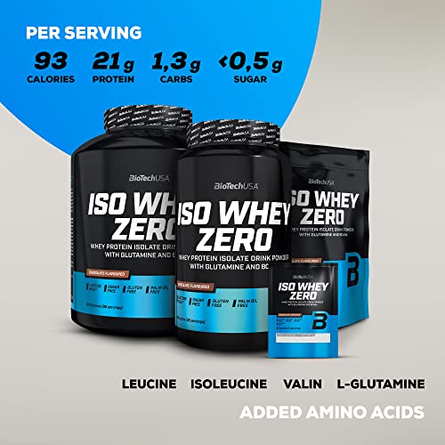 BioTechUSA Iso Whey Zero, Lactose, Gluten, Sugar Free, Premium Whey Protein Isolate, 500 g, Salted Caramel BioTechUSA uk supplements