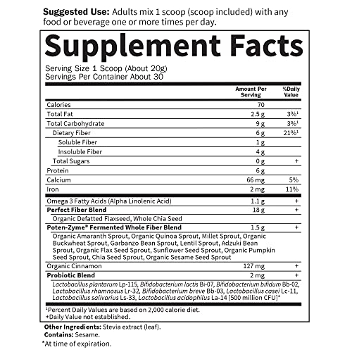 Garden of Life Super Seed - Vegetarian Whole Food Fiber Supplement with Protein and Omega 3 Garden of Life uk supplements