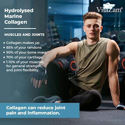 Vitazam Pure Marine Collagen Powder - 100% Hydrolysed Collagen Peptides for Hair Skin and Nails VitaZam uk supplements