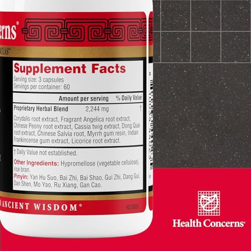 Health Concerns Channel Flow – Muscle Relaxation & Pain Support Supplement for Men & Women – Corydalis Root Extract – Chinese Herbal Formula for Headaches, Joint & Menstrual Discomfort – 180 Capsules Health Concerns uk supplements