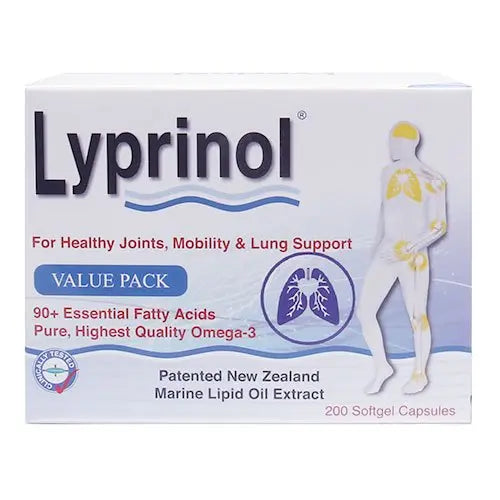Pharma Lyprinol® Pcso-524® 200 Capsules New Zealand Green Lipped Mussel Extract Oil Joint Health Support & Mobility Lyprinol uk supplements