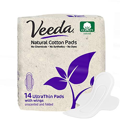 Veeda Ultra-Thin Absorbent Day Pads with 100% Natural Cotton Top Sheet are Always Chlorine Veeda uk supplements