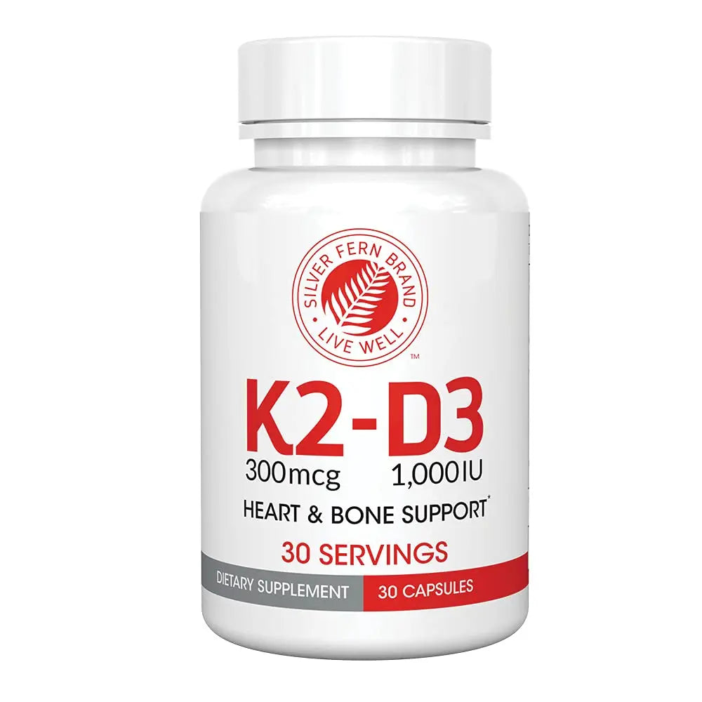 Silver Fern Vitamin K2-D3 Supplement Brand - Natural, Non-Synthetic - K2-7 as Menaquinone-7 (MK-7) - D3 as cholecalciferol Silver Fern uk supplements