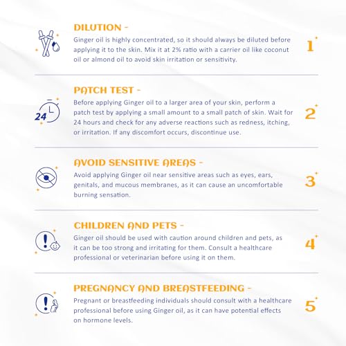 HIQILI Pure Ginger Essential Oil 3.38 Fl Oz, Pure Natural Premium Ginger Oil for Massage HIQILI uk supplements