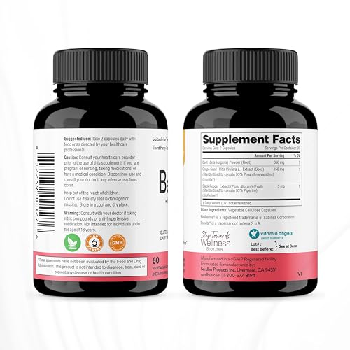 Sandhu's Beet Root Powder Capsules with Bioperine| 60 Capsules, 60 Days Supply Sandhu's uk supplements