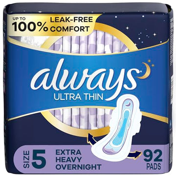 Always Ultra Thin Feminine Pads for Women, Size 5, Extra Heavy, Overnight Absorbency Always uk supplements
