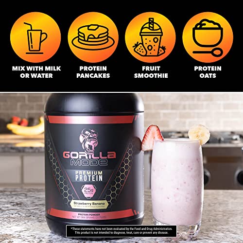 Gorilla Mode Premium Whey Protein - Chocolate / 25 Grams of Whey Protein Isolate Gorilla Mind uk supplements