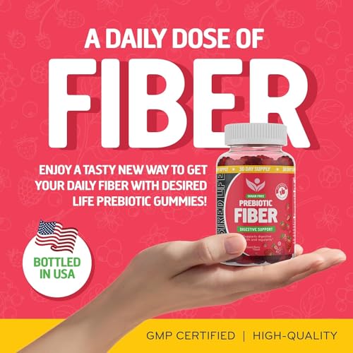 Desired Life Sugar Free Prebiotic Fiber Gummies for Adults and Kids Mixed Berry Flavor Desired Life uk supplements
