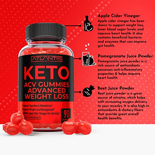 Keto ACV Gummies for Weight Loss - Supports Digestion, Advanced Weight Loss, Detox Atlantis Nutrition uk supplements