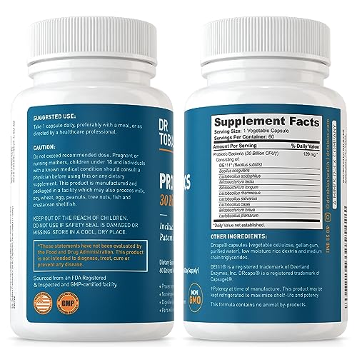 Dr. Tobias Probiotics 30 Billion, 10 Strains, 30 Billion CFU's, Targeted Release Probiotics Dr. Tobias uk supplements