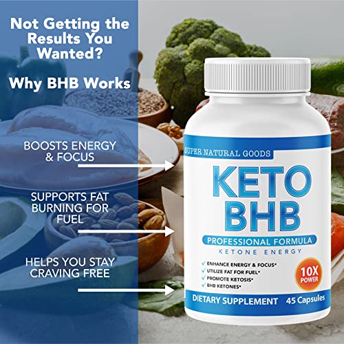 Keto BHB with Apple Cider Vinegar - Reach Ketosis Faster, Boost Energy, Suppress Craving Super Natural Goods uk supplements