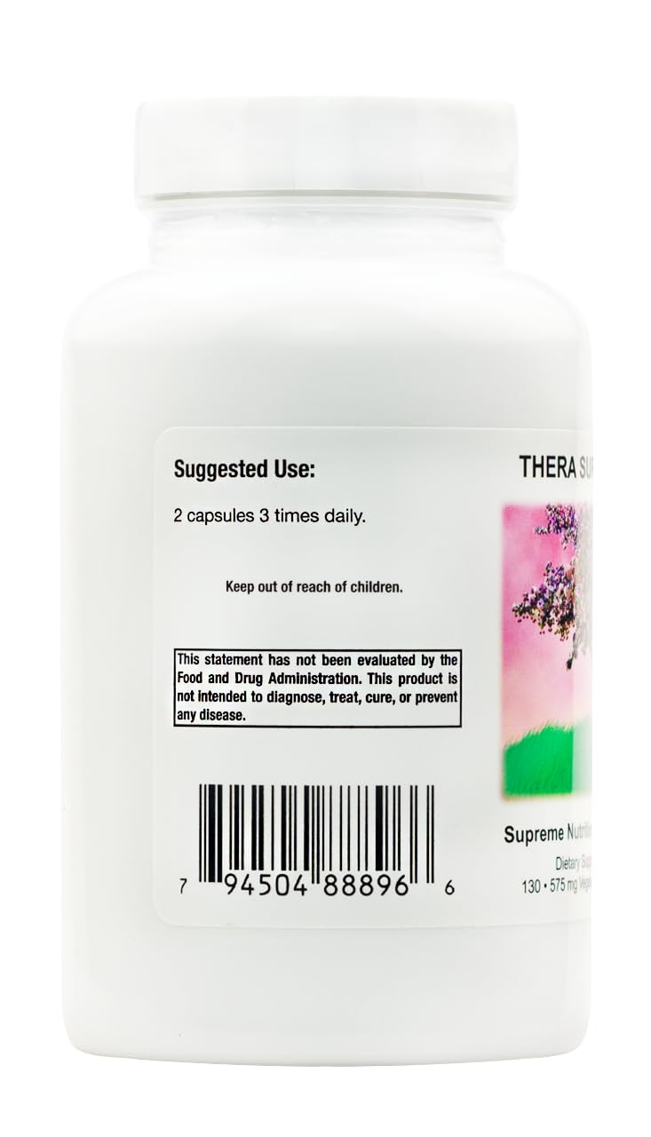 Supreme Nutrition Thera Supreme, 130 Pure Herbal Combination Vegetarian Capsules Supreme Nutrition Products uk supplements