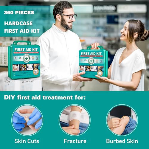 General Medi 360 Pieces Hardcase First Aid Kit - Comprehensive Large First Aid Box General Medi uk supplements