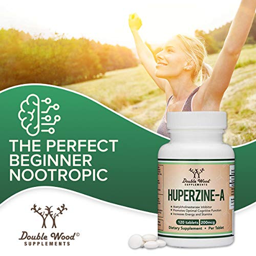 Huperzine A 200mcg (Third Party Tested) Manufactured in The USA, 120 Tablets, Brain Double Wood Supplements uk supplements