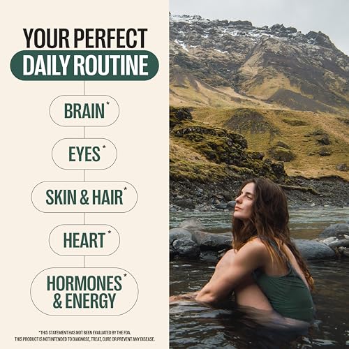 Orlo DHA Supplement 1000mg - 3X Absorption Natural Icelandic Nordic Omega 3 DHA & EPA for Brain & Eye Support – Vegan Fish Oil Alternative, No Fishy Aftertaste, 60 Easy-to-Swallow Mini Softgels Orlo uk supplements