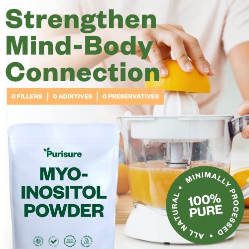 Purisure Myo-Inositol Powder, 250g, Fertility, Hormonal Balance and Ovarian Support Purisure uk supplements