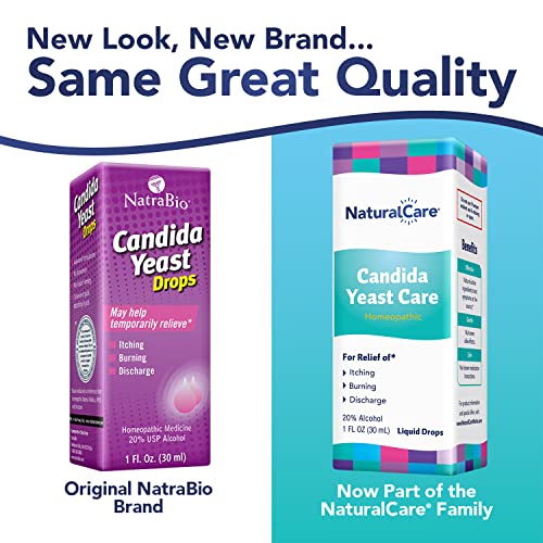 NaturalCare Candida Yeast Care Drops, Homeopathic Treatment Temporarily Relieves Symptoms Natra-Bio uk supplements