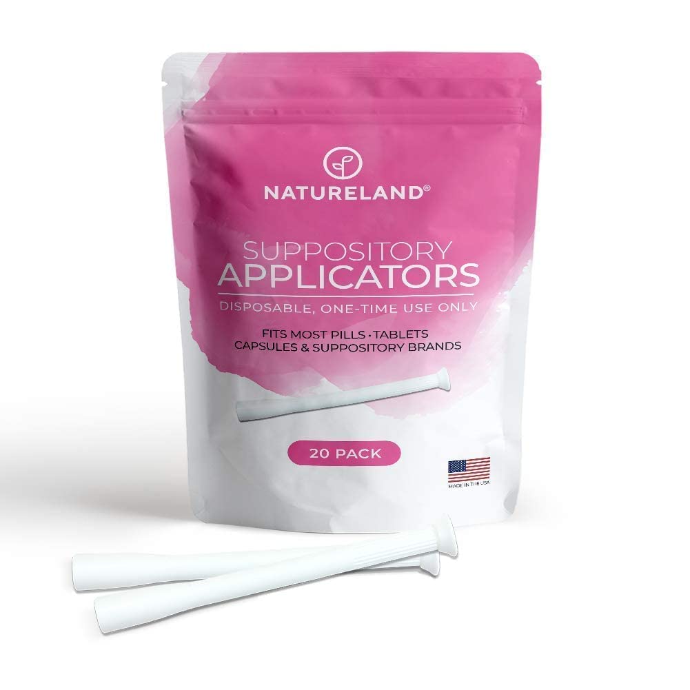 Natureland [40 Count Boric Acid Suppositories 600mg w/ [20 Pack] Vaginal Applicator - Feminine Care Natureland uk supplements