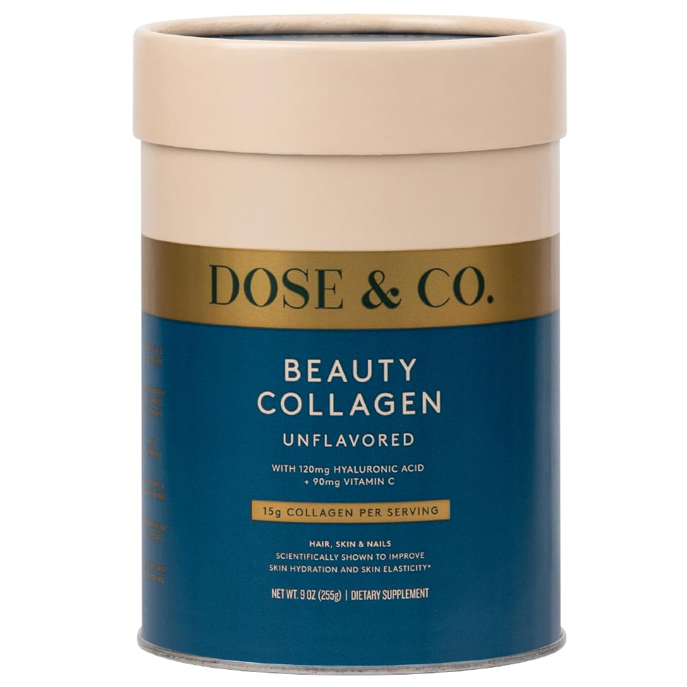 Dose & Co Beauty Collagen with Hyaluronic Acid and Vitamin C, Unflavoured - 255g Powder Supplement DOSE & CO uk supplements