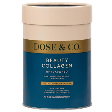 Dose & Co Beauty Collagen with Hyaluronic Acid and Vitamin C, Unflavoured - 255g Powder Supplement DOSE & CO uk supplements