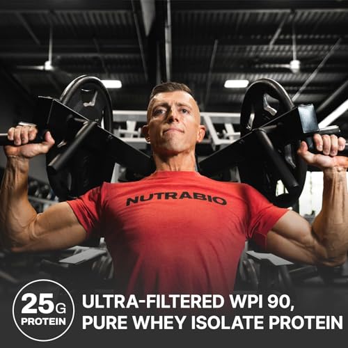 NutraBio Whey Protein Isolate Supplement – 25g of Protein Per Scoop with Complete NutraBio uk supplements