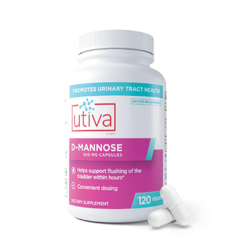 Szio+ Utiva D-Mannose 500mg Capsules – Naturally Flush The Bladder and Urinary Tract – UTI Avoidance – D Mannose Supplements for Women – Supports Urinary Tract Infection Treatments, 120 Capsules Szio+ uk supplements