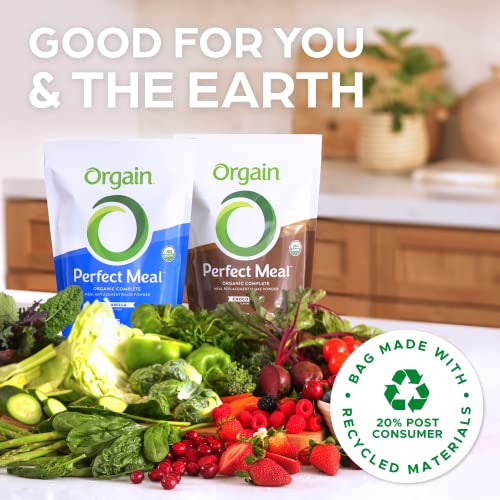 Orgain Organic Perfect Meal Replacement Protein Powder, Chocolate - 25g Plant Based Orgain uk supplements