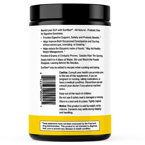 Sandhu's Prebiotic Fiber Supplement Powder –30 Servings- SunFiber® –Low FODMAP Sandhu's uk supplements