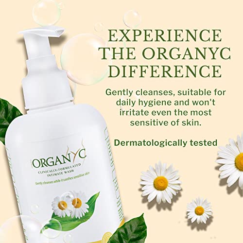 Organyc Feminine Intimate Wash for Sensitive Skin with Chamomile, Free from Chlorine, Parabens Organyc uk supplements
