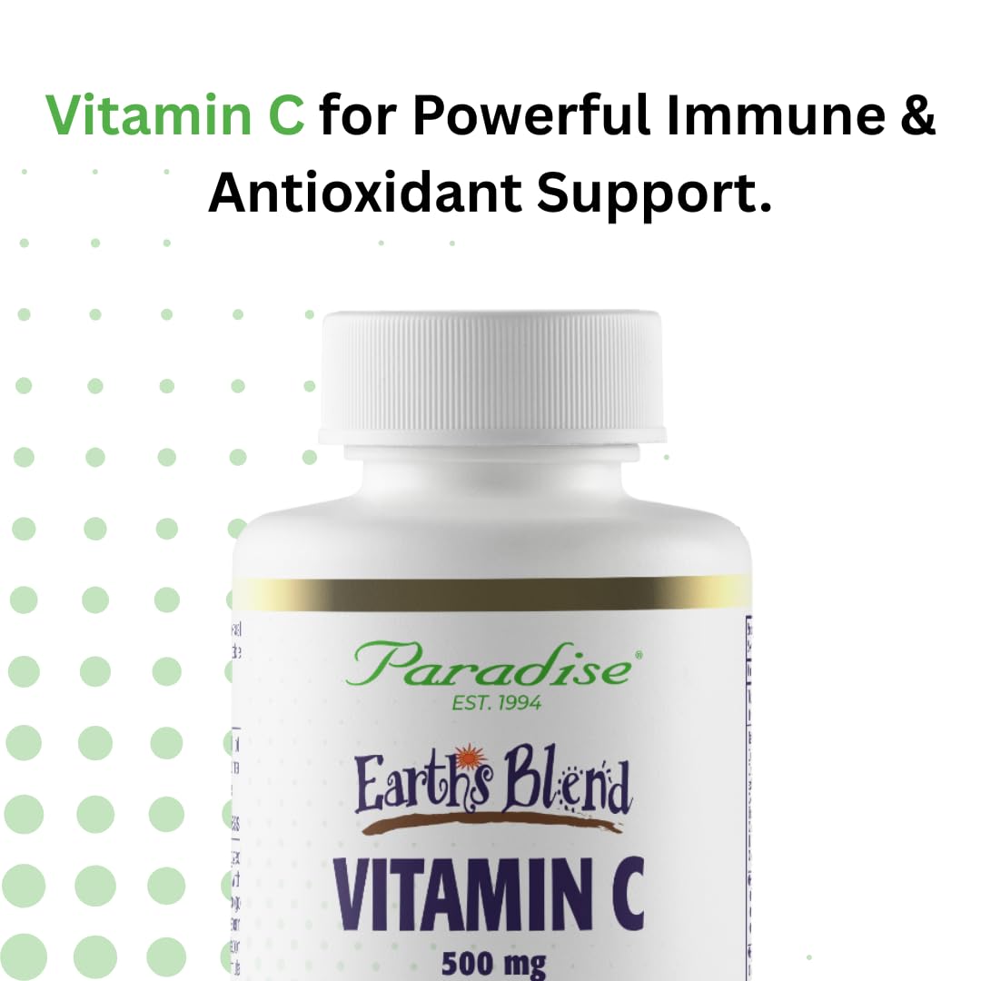 Paradise Herbs Earth's Blend Vitamin C with Nature's C and Adaptogens, Superfoods Base of Probiotics & Organic Alkalizing Greens, 90 Vegetarian Capsules Paradise Herbs uk supplements
