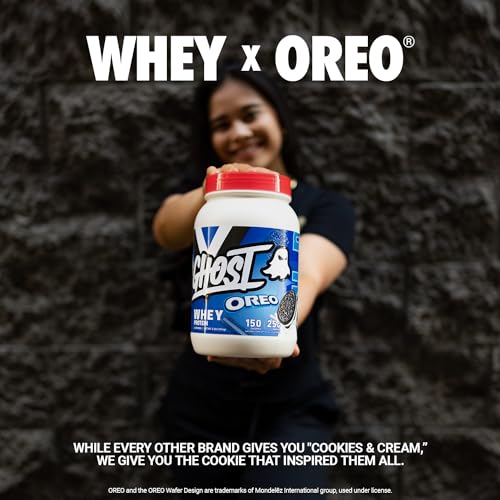 GHOST Whey Protein Powder, Oreo - 2LB Tub, 25G of Protein - Cookies & Cream Flavored GHOST uk supplements