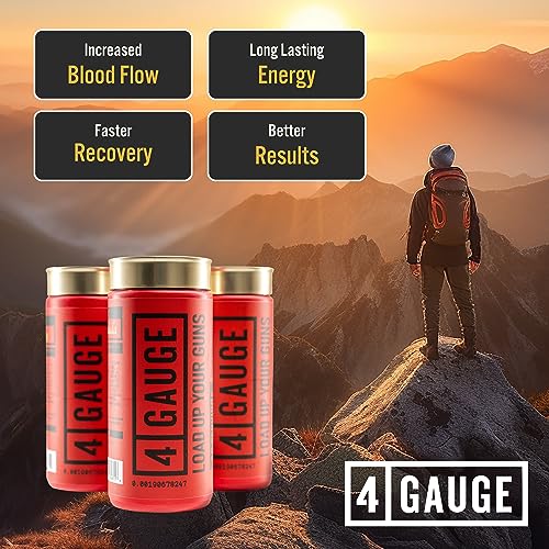 4 Gauge Natural Preworkout Without The Jitters | 30 Servings | Nitric Oxide Booster 4 Gauge uk supplements