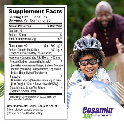 Cosamin ASU Joint Health Supplement – Advanced, Faster-Acting Formula, 90 Capsules Nutramax Laboratories uk supplements