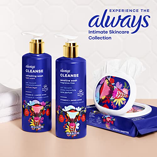 Always Cleanse Feminine Intimate Wash For Women, Ph Balanced For Sensitive Skin, Fragrance-Free Always uk supplements