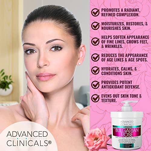 Advanced Clinicals Bulgarian Rose Anti Aging Vitamin E Moisturizer Body Lotion & Face Advanced Clinicals uk supplements