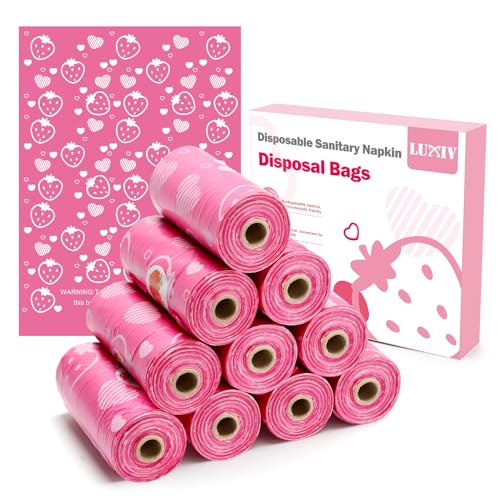 150Pcs Sanitary Napkin Disposal Bags, Luxiv Pink Disposable Sanitary Bag Personal Care Disposal Bags Luxiv uk supplements
