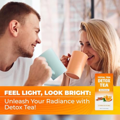 Total Tea SIimming Detox Tea Caffeine Free - 25 Day Detox Tea - Herbal Tea Total Tea uk supplements