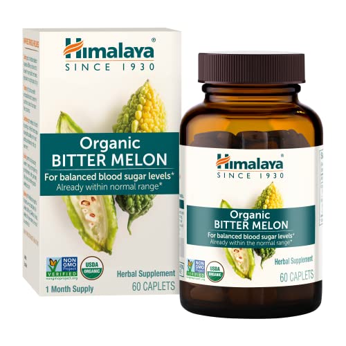 Himalaya Organic Bitter Melon for Glucose Metabolism, 660 mg, 60 Caplets, 1 Month Supply Himalaya uk supplements