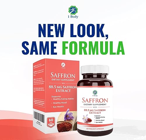 1 Body Saffron Extract 8825 – Antioxidant & Mood Support Saffron Supplement 1 Body uk supplements