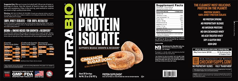 NutraBio Whey Protein Isolate Supplement – 25g of Protein Per Scoop with Complete NutraBio uk supplements