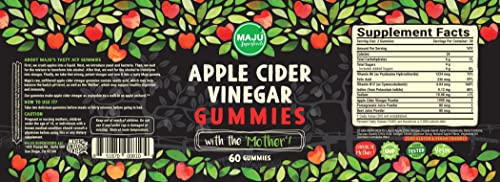 Apple Cider Vinegar Gummies with Mother - Weight Management & Detox - 2X Stronger Maju Superfoods uk supplements