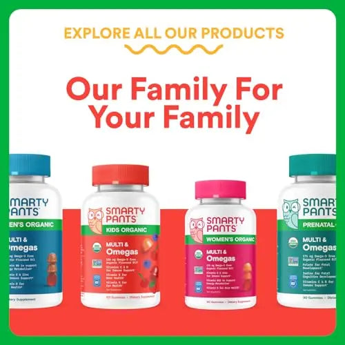 SmartyPants Organic Kids Multivitamin Gummies: Omega 3 (ALA), Vitamin D3, C, Vitamin B12, B6, A, K & Zinc for Immune Support, Biotin SmartyPants uk supplements