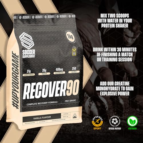 Soccer Supplement - Recover90® Complete Recovery Shake - 31grams of Protein Isolate SOCCER SUPPLEMENT uk supplements