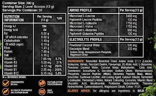 Grenade Defend BCAA Powder, Green Apple, 390 g (7 g BCAA's Per Serving - 30 Servings Grenade uk supplements