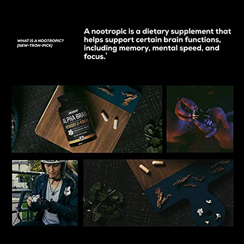 ONNIT Alpha Brain (120ct) - Over 1 Million Bottles Sold - Premium Nootropic Brain Sup ONNIT uk supplements