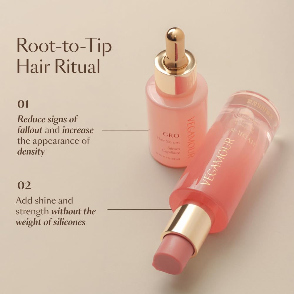Vegamour GRO and Shine Kit Includes GRO Hair Serum & HYDR-8 Weightless Repair Oil for Fine or Thinning Hair VEGAMOUR uk supplements