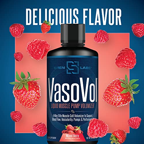 Siren Labs Vaso-VOL Liquid Muscle Pump Volumizer with Agmatine Sulfate - Pre Workout SIRENLABS uk supplements