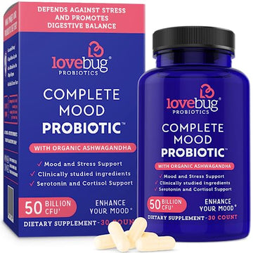 Lovebug Complete Mood Probiotic | 10 Clinically Studied Probiotic Strains & Patented lovebug PROBIOTICS uk supplements