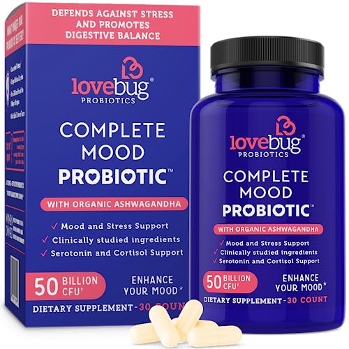 Lovebug Complete Mood Probiotic | 10 Clinically Studied Probiotic Strains & Patented lovebug PROBIOTICS uk supplements
